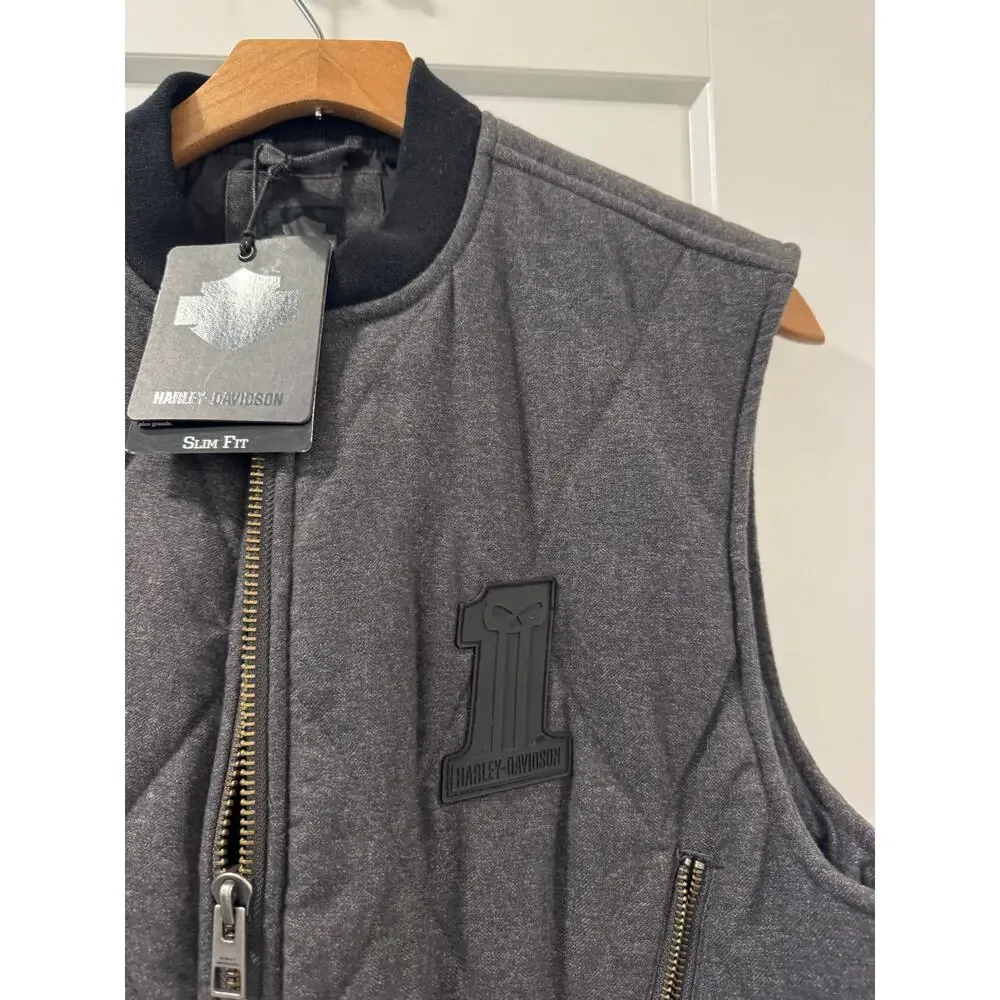 Harley Davidson Quilted Mens Vest Medium NWT